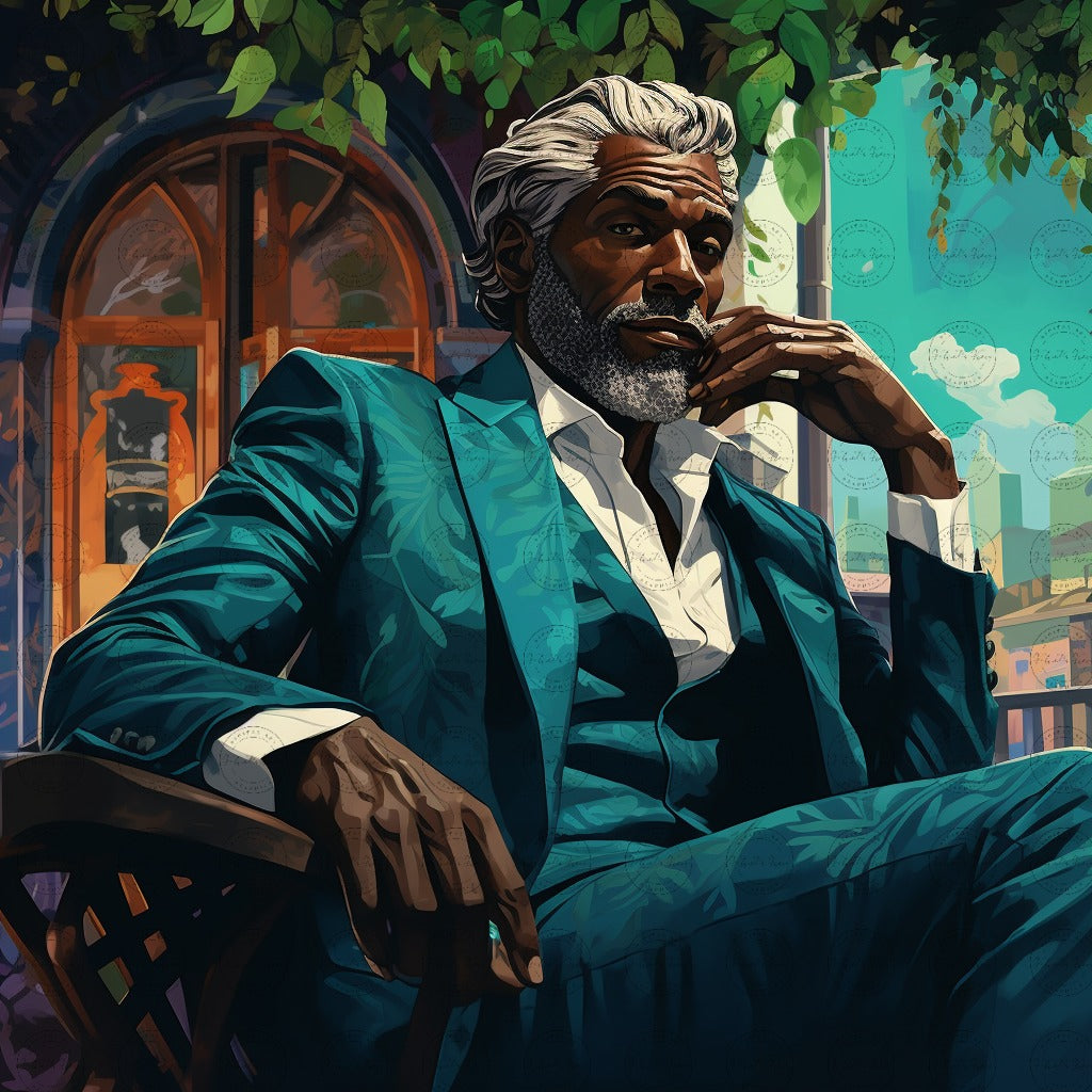 Digital Art - Elegance in Emerald: A Portrait of Timeless Sophistication #2015