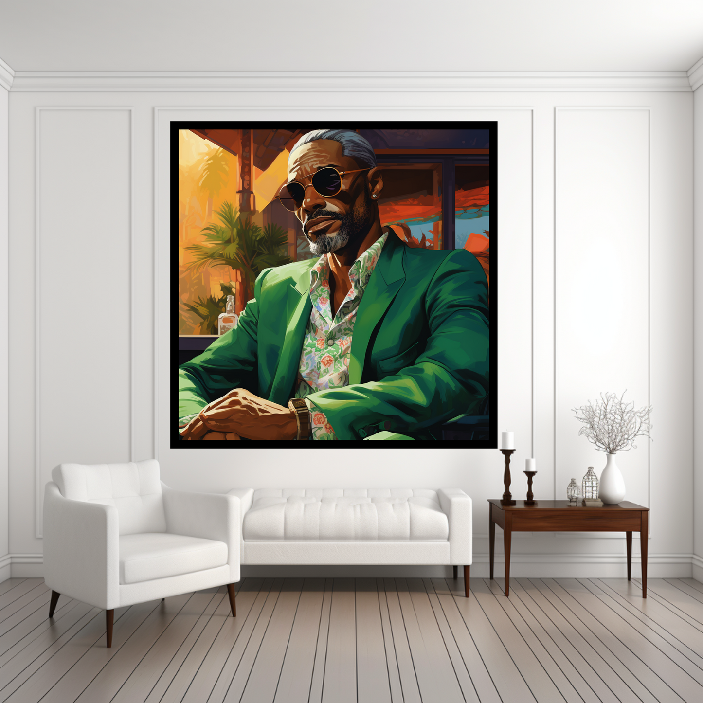 Digital Art - Elegance in Emerald: A Portrait of Timeless Sophistication #2012