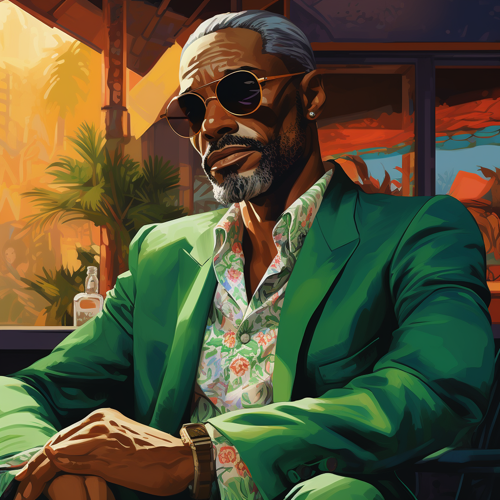 Digital Art - Elegance in Emerald: A Portrait of Timeless Sophistication #2012