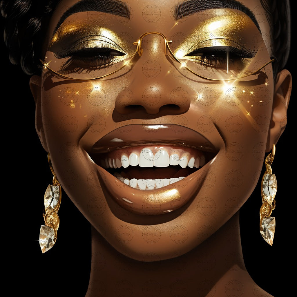 Digital Art - Gilded Grace: A Cutout Animation Portrait - #2018