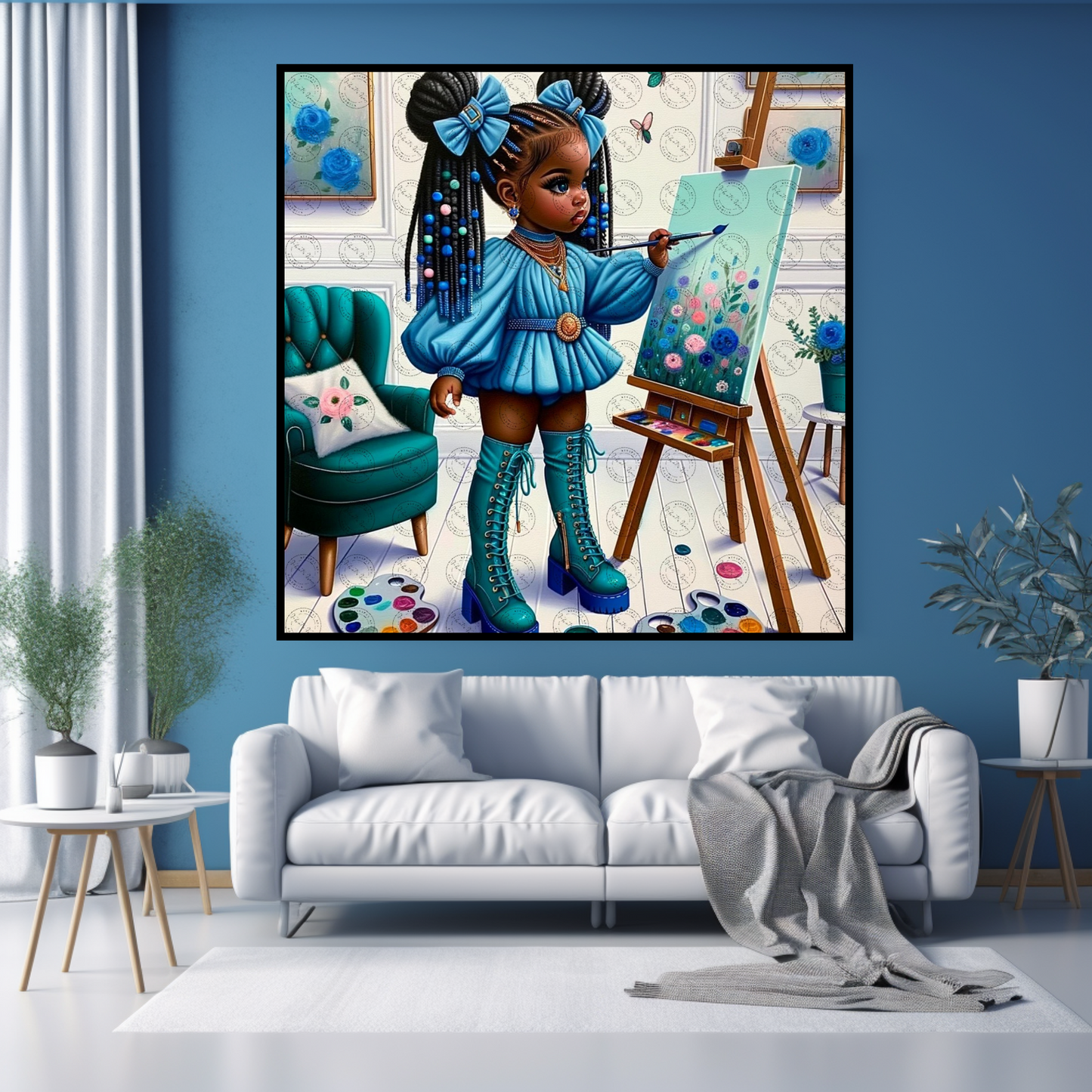 Black Girl Art - Kids Digital Art - Velvet's View - Baby Artists - A Joyful Expression 642