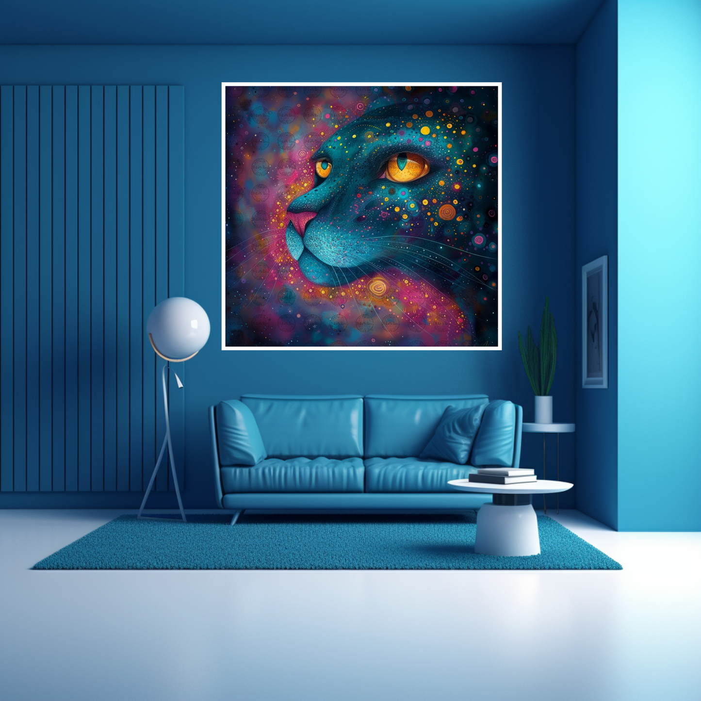 Black Girl Art - Animal Prints - Velvet's View Digital Art - Cosmic Feline Mystique