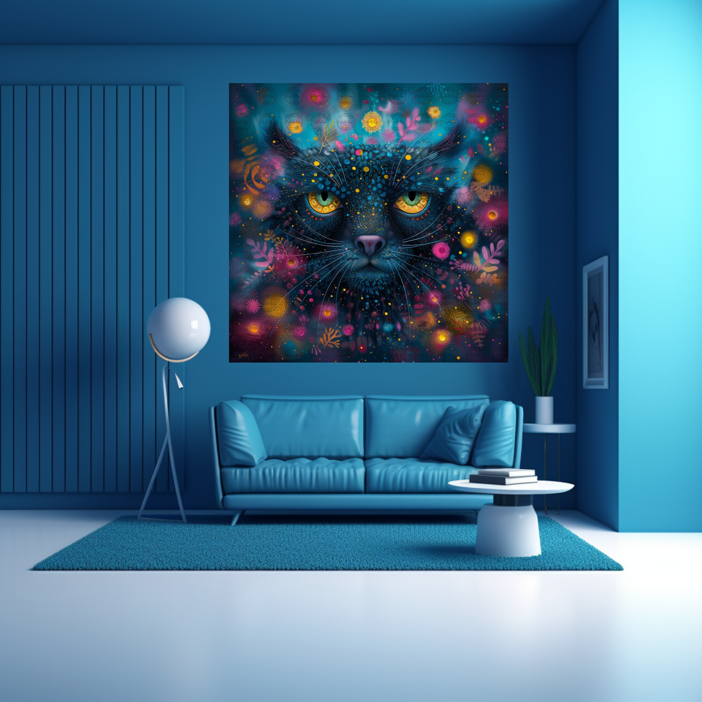 Black Girl Art - Animal Prints - Velvet's View Digital Art - Cosmic Feline Mystique