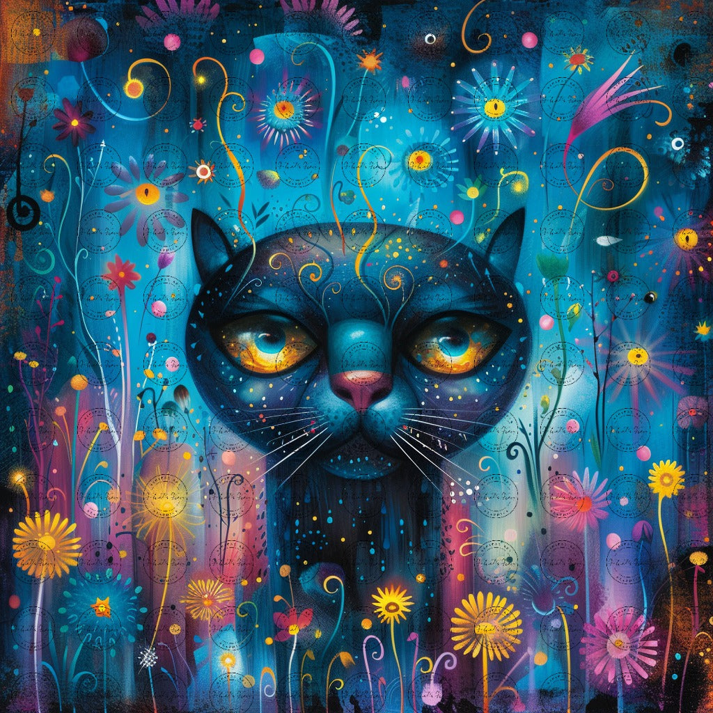 Black Girl Art - Animal Prints - Velvet's View Digital Art - Cosmic Feline Mystique