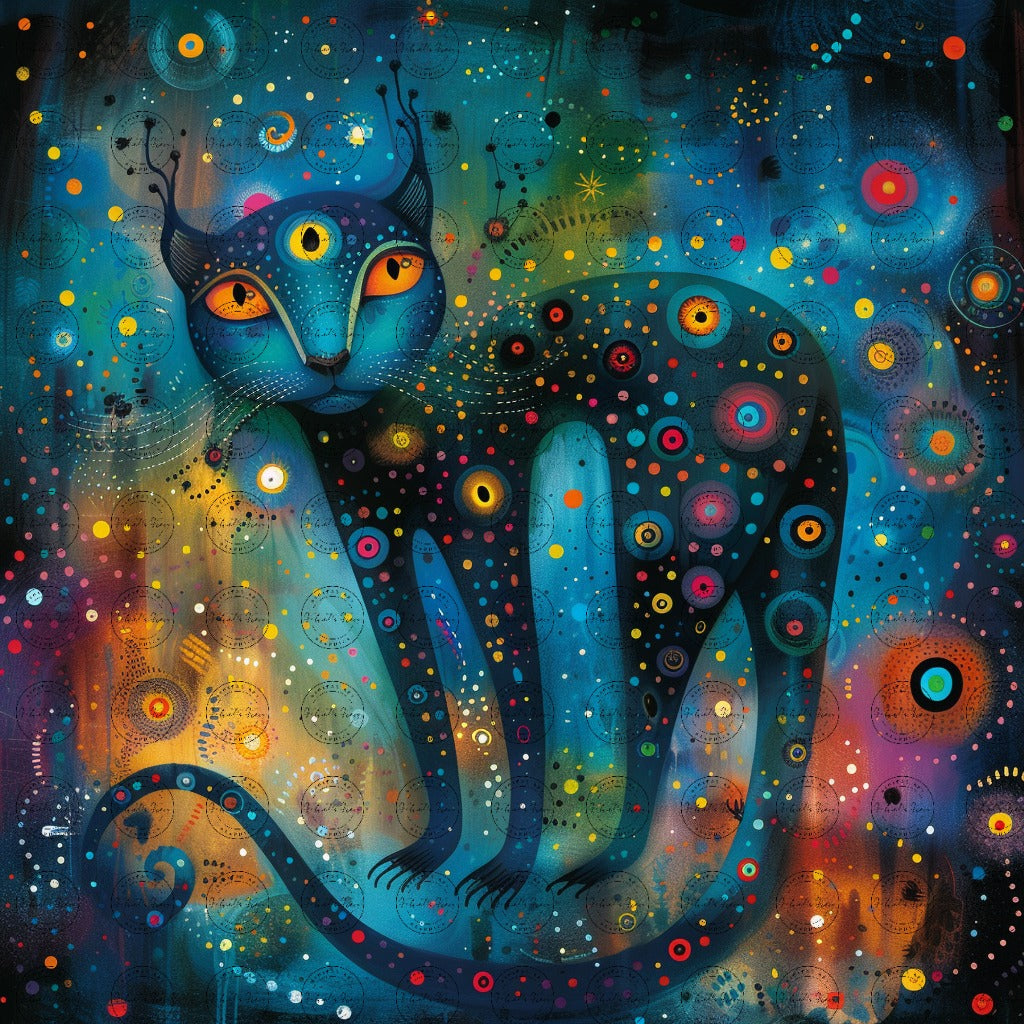 Black Girl Art - Animal Prints - Velvet's View Digital Art - Cosmic Feline Mystique