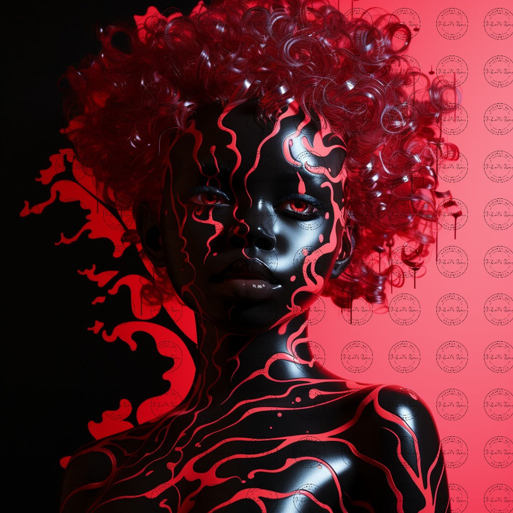 Black Girl Art - Kids Digital Art - Velvet's View - Ethereal Harmony: A Silhouette of Little Black Girl 356