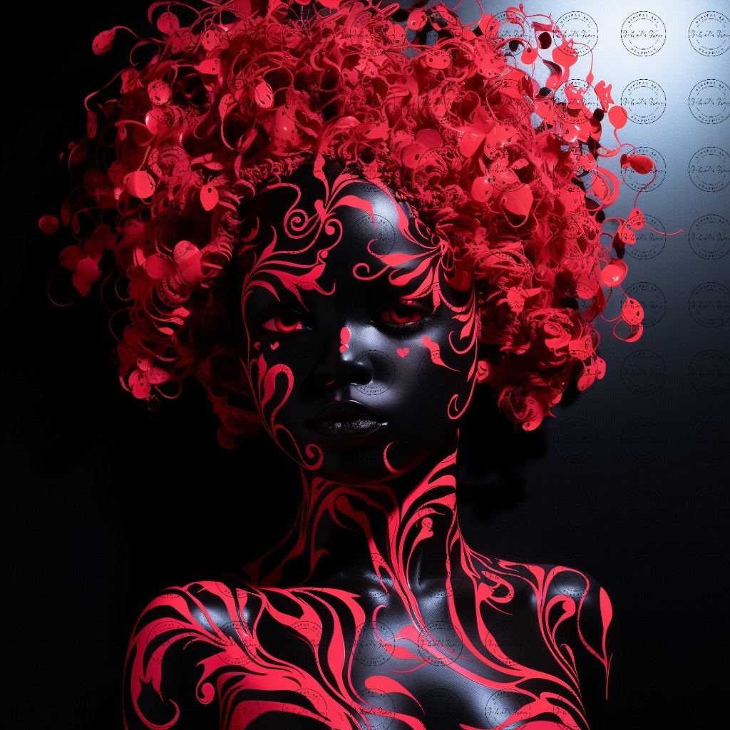 Black Girl Art - Kids Digital Art - Velvet's View - Ethereal Harmony: A Silhouette of Little Black Girl 352