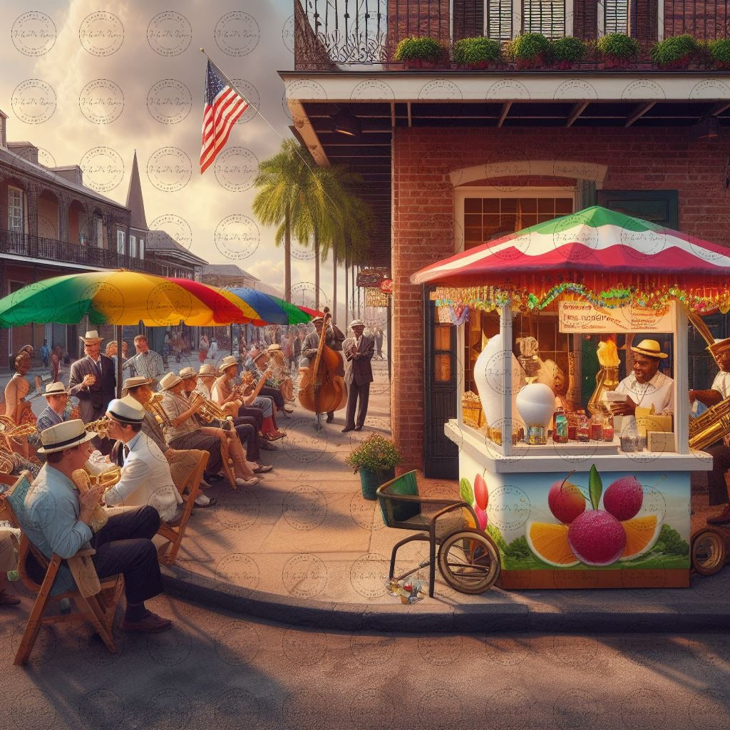 Digital Art - NOLA Dreams: The Sweet Symphony of Sno-Ball Stand - #2012