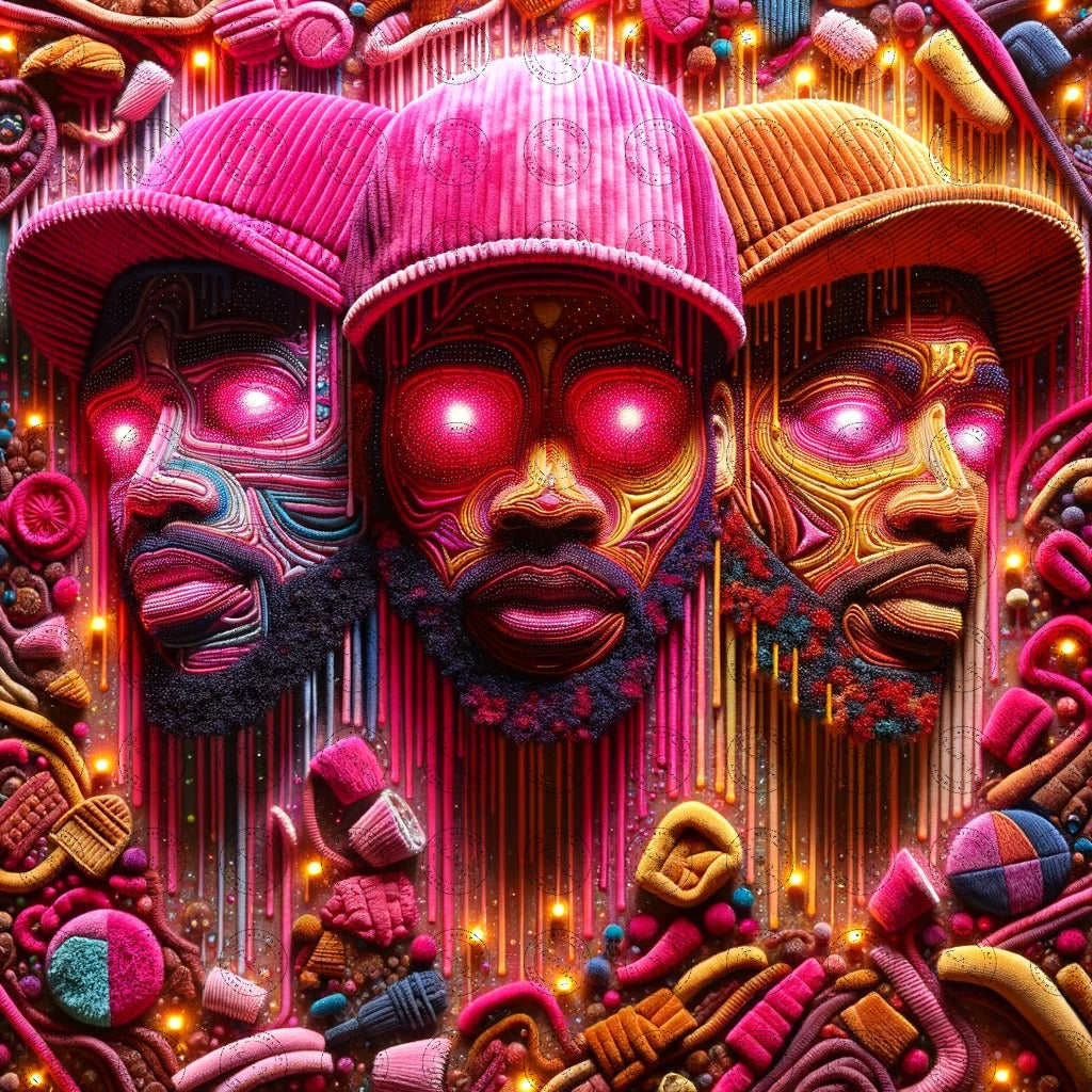 Digital Art - Glossy Rappers: A Candy-Coated Beat #2016