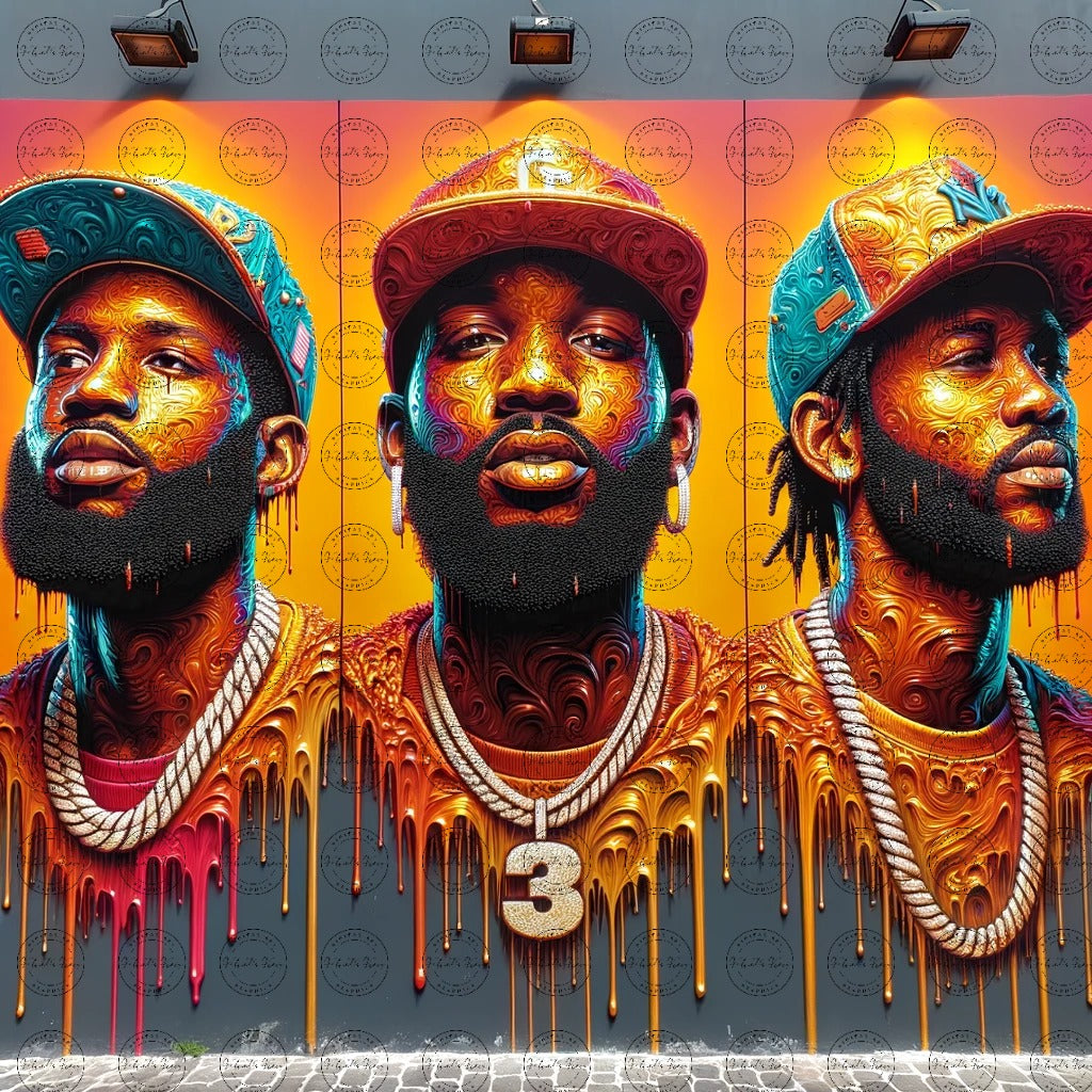 Digital Art - Glossy Rappers: A Candy-Coated Beat #2020