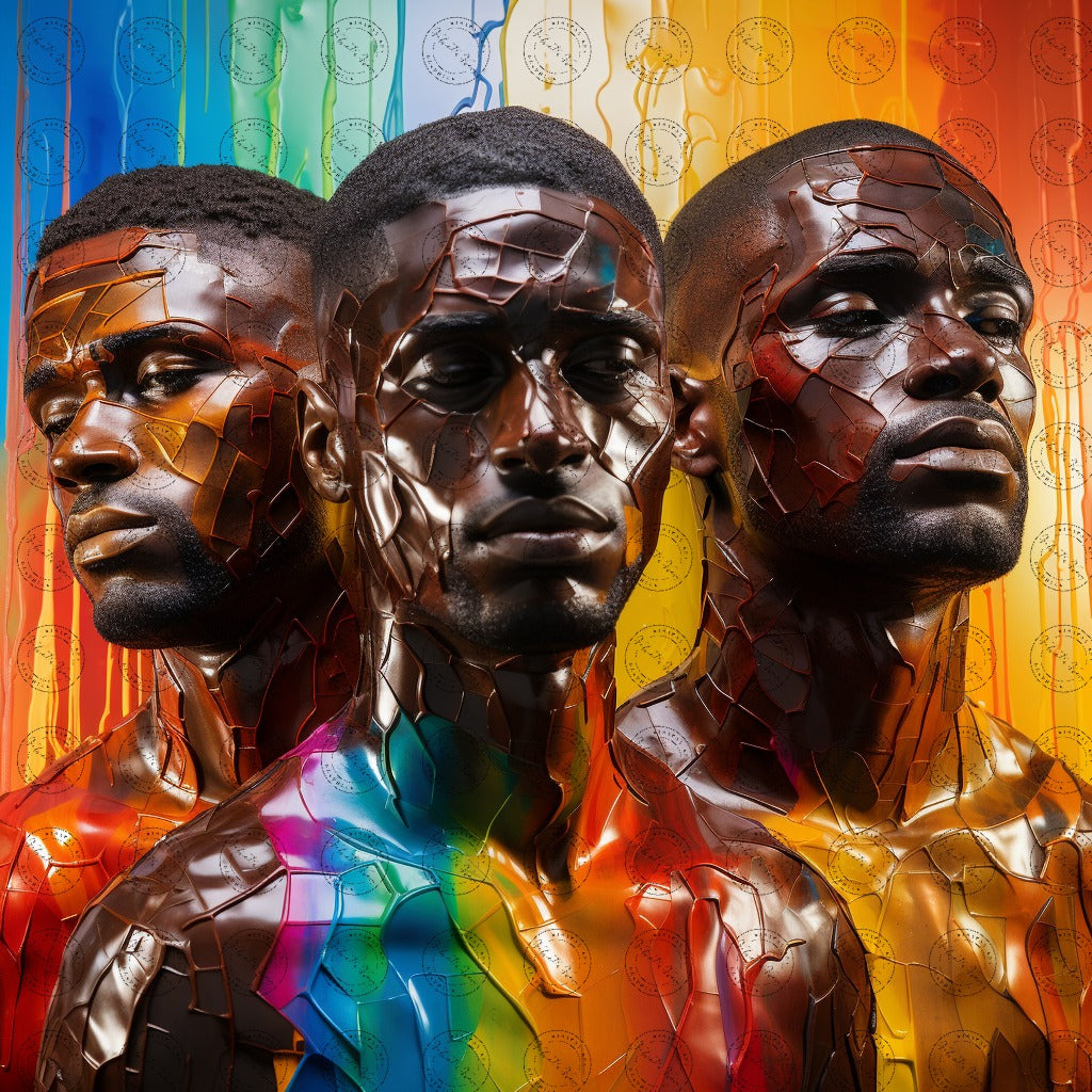 Digital Art - Emissaries of Spectrum: Portraits of Black Resilience - #2012