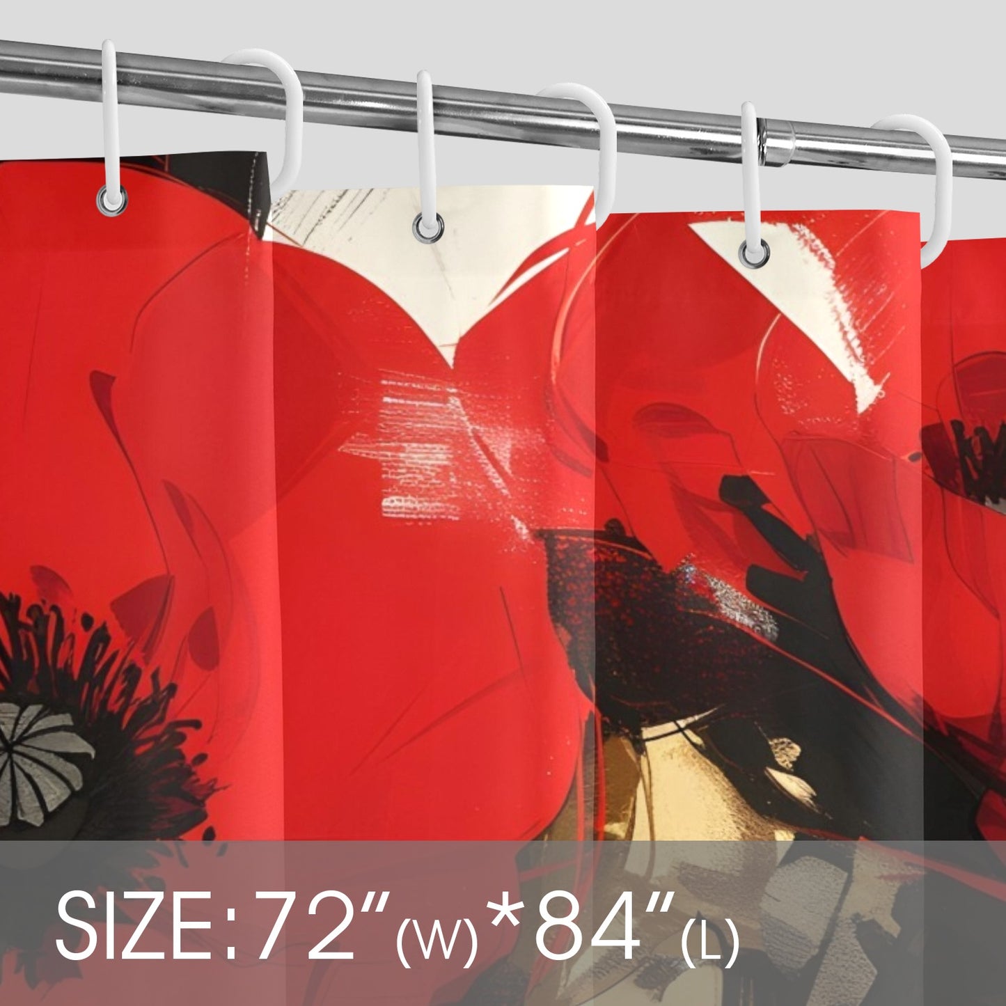 Shower Curtain 72"x84" - Velvet's View - Bold Elegance - The Poppy Collection 769