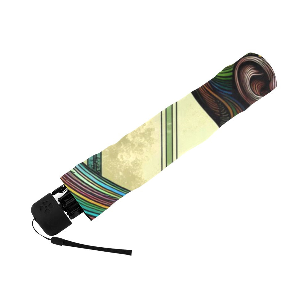 Rhythmic Radiance: Afrocentric Artistry for Fashion Accessories Collection - Anti-UV Foldable Umbrella (U08) - #2013