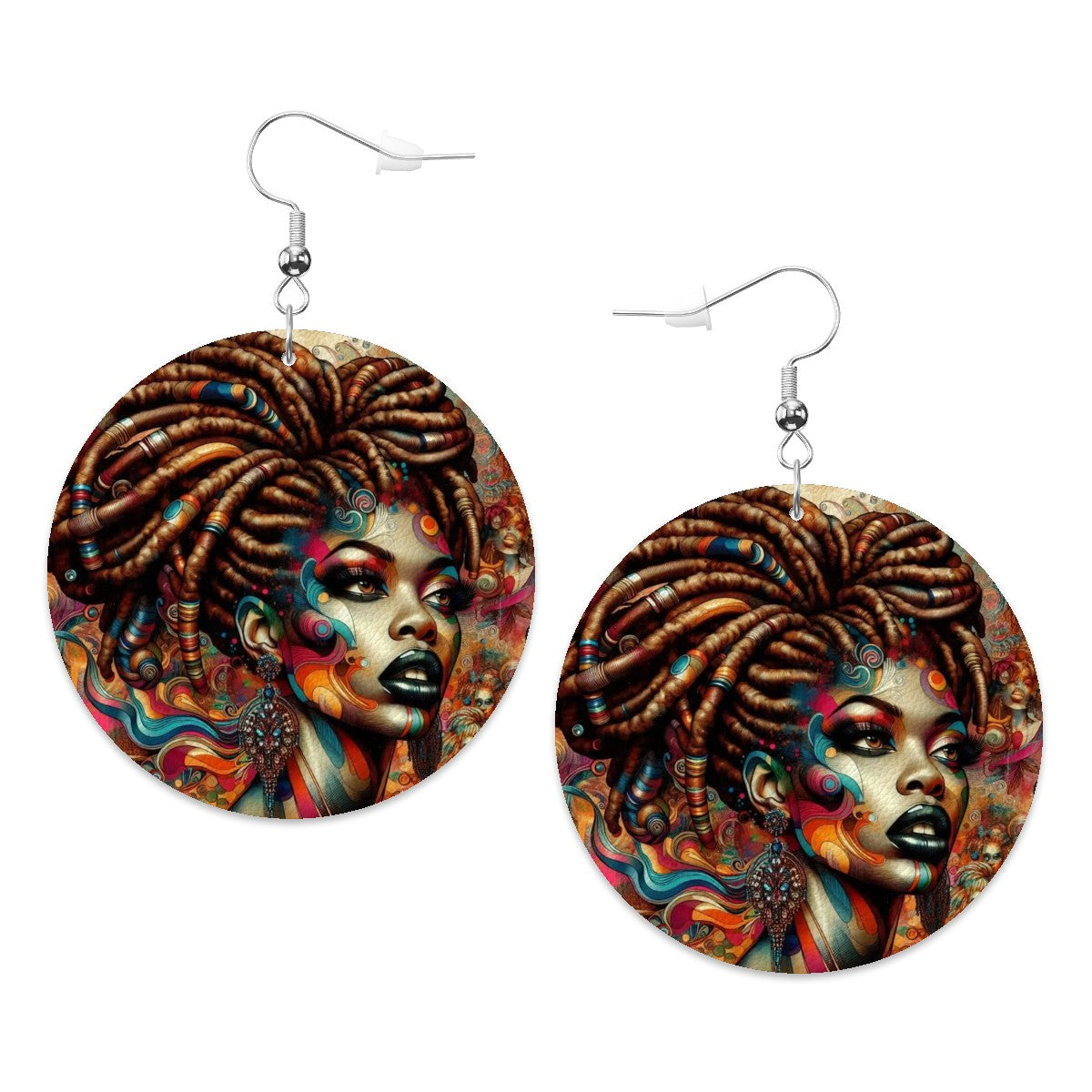 Leather Round Earrings - Velvet's View