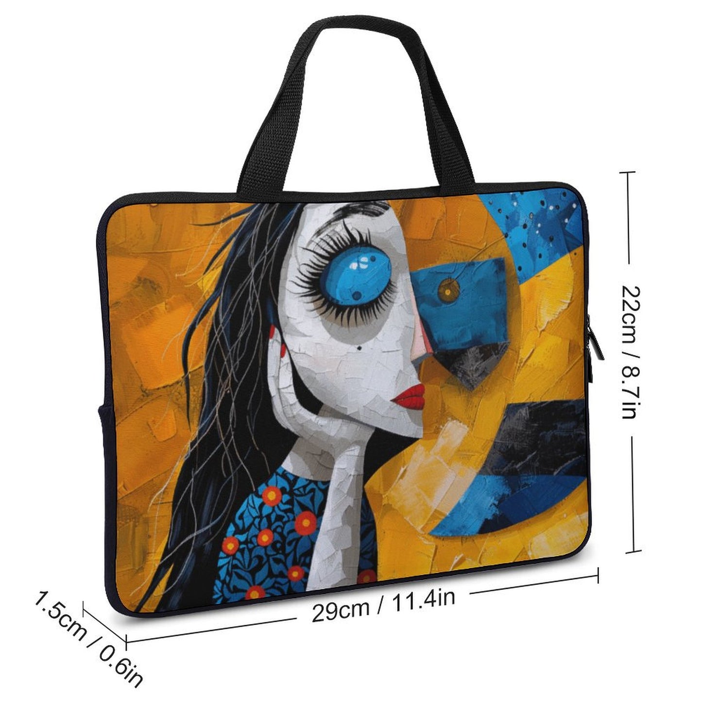 Laptop Bag - Black Girl Art - Velvet’s View - Artistic Laptop Covers Collection - Laptop Bag (Multiple Sizes) #2047