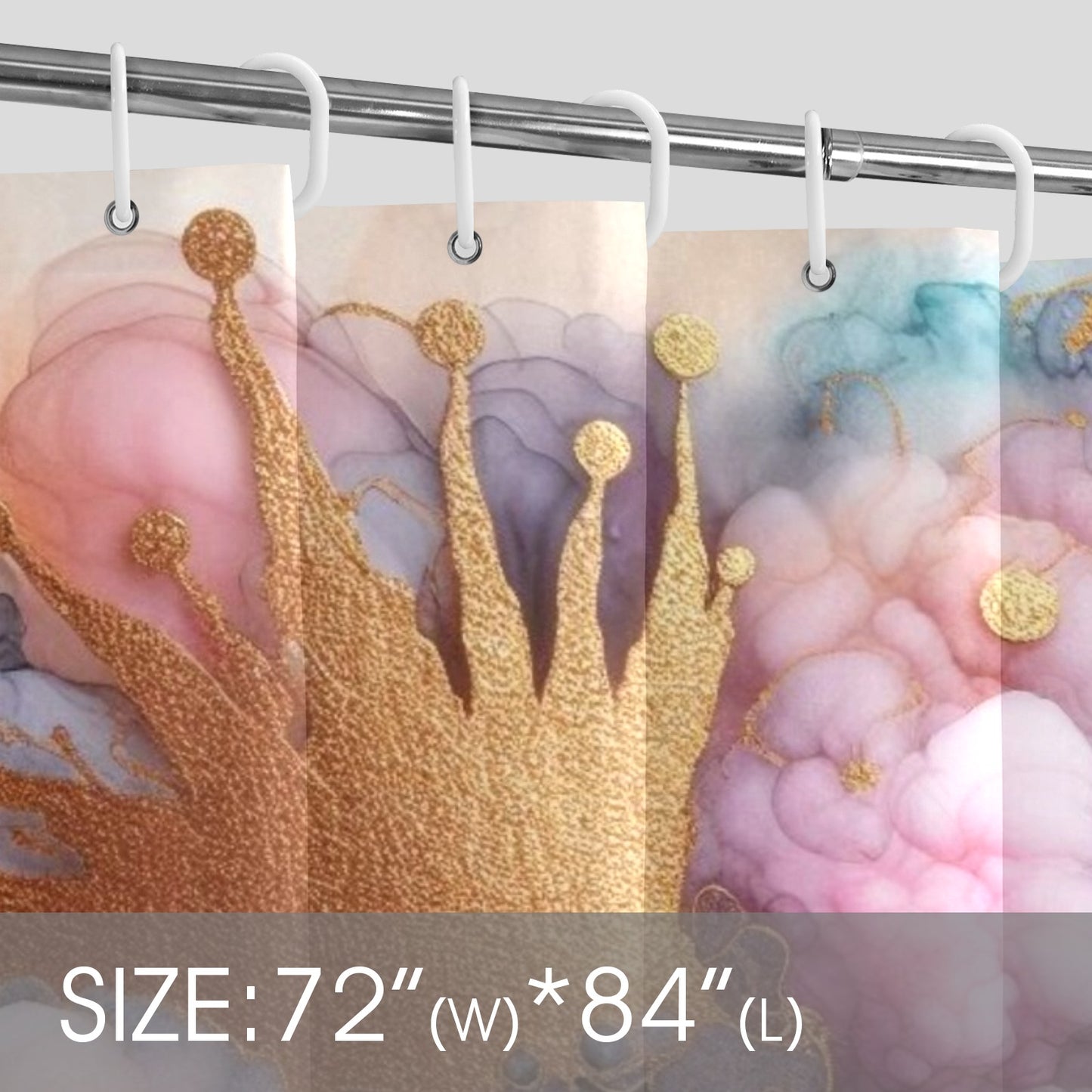 Afro Royalty Shower Curtain Collection – Black Queen Art Bathroom Decor by Velvet's View - 18228315