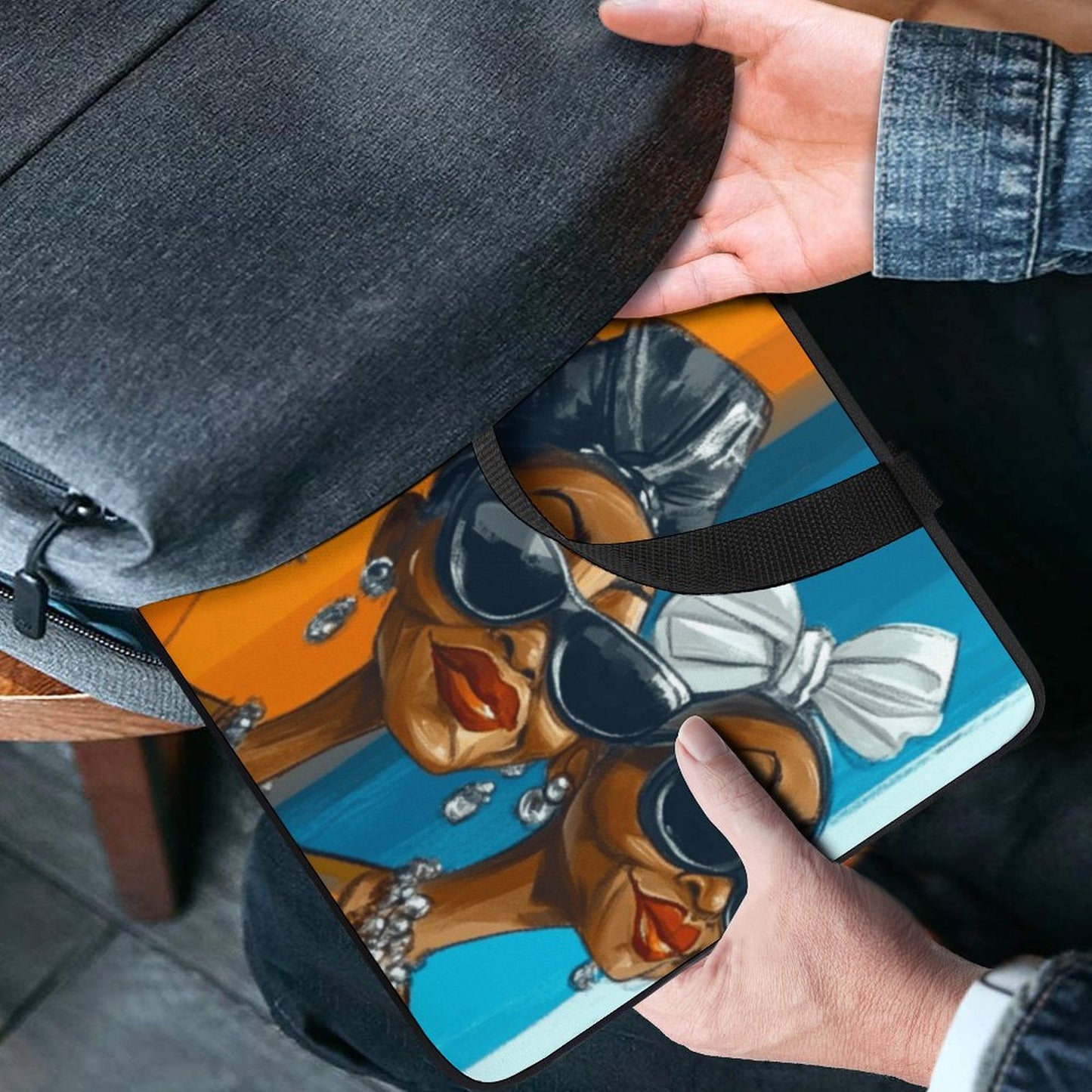 Laptop Bag - Black Girl Art - Velvet’s View: Artistic Laptop Covers Collection (Multiple Sizes) Laptop Bag - 2019