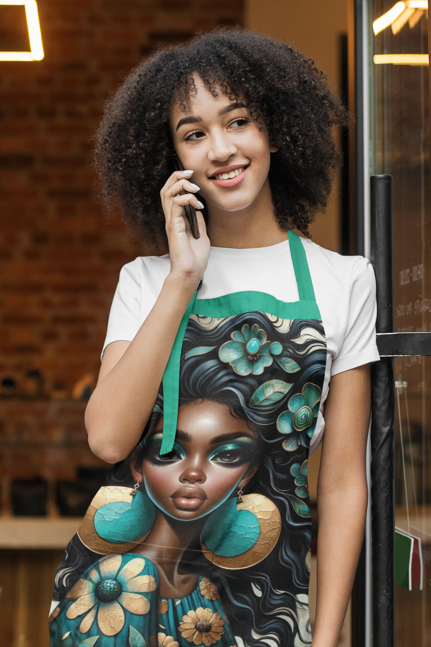 Bold & Beautiful: Afrocentric Digital Art Collection - All Over Print Apron - #2011