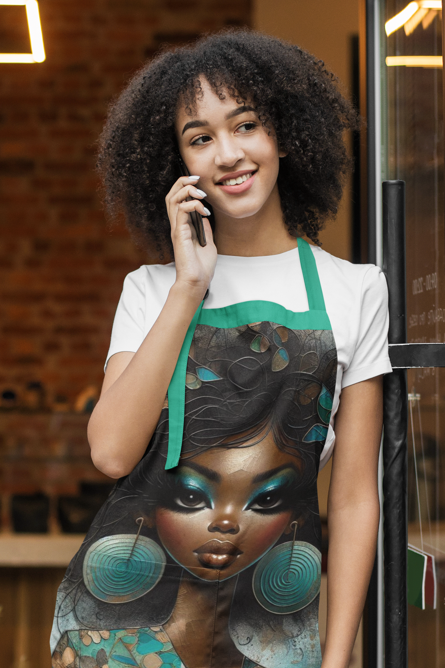 Bold & Beautiful: Afrocentric Digital Art Collection - All Over Print Apron - #2012
