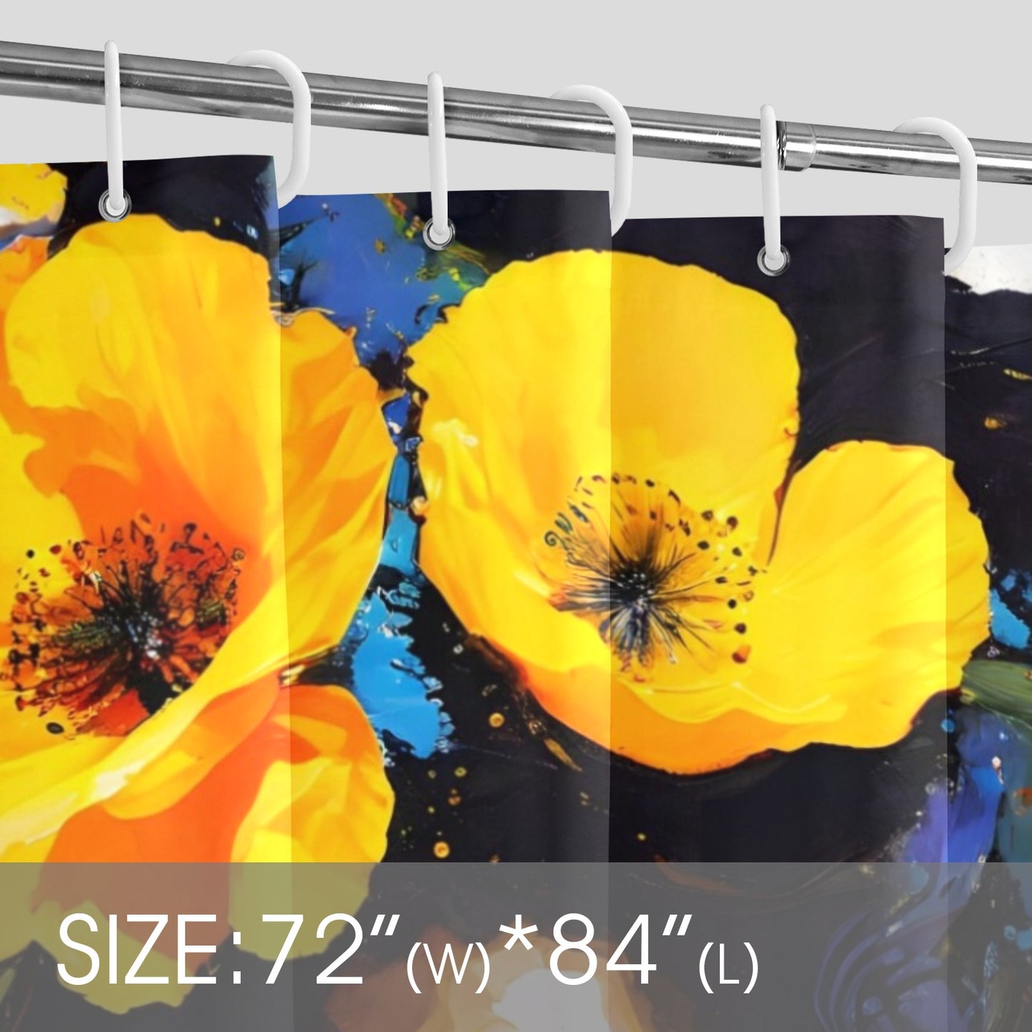 Shower Curtain 72"x84" - Velvet's View - Bold Elegance - The Poppy Collection 767