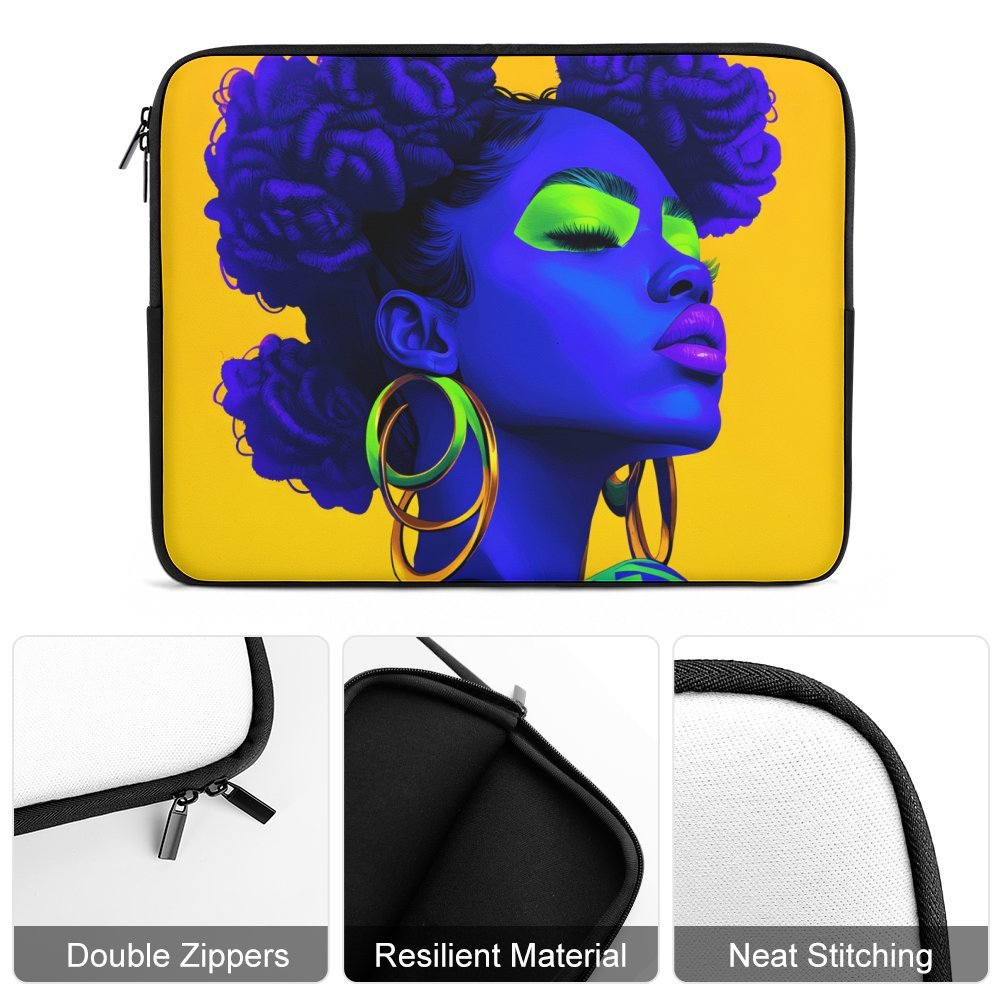 Vivid Visions: The Essence of Afro-Modernism Collection - Laptop Sleeve (Multiple Sizes) Laptop Sleeve Multi Size - #2011
