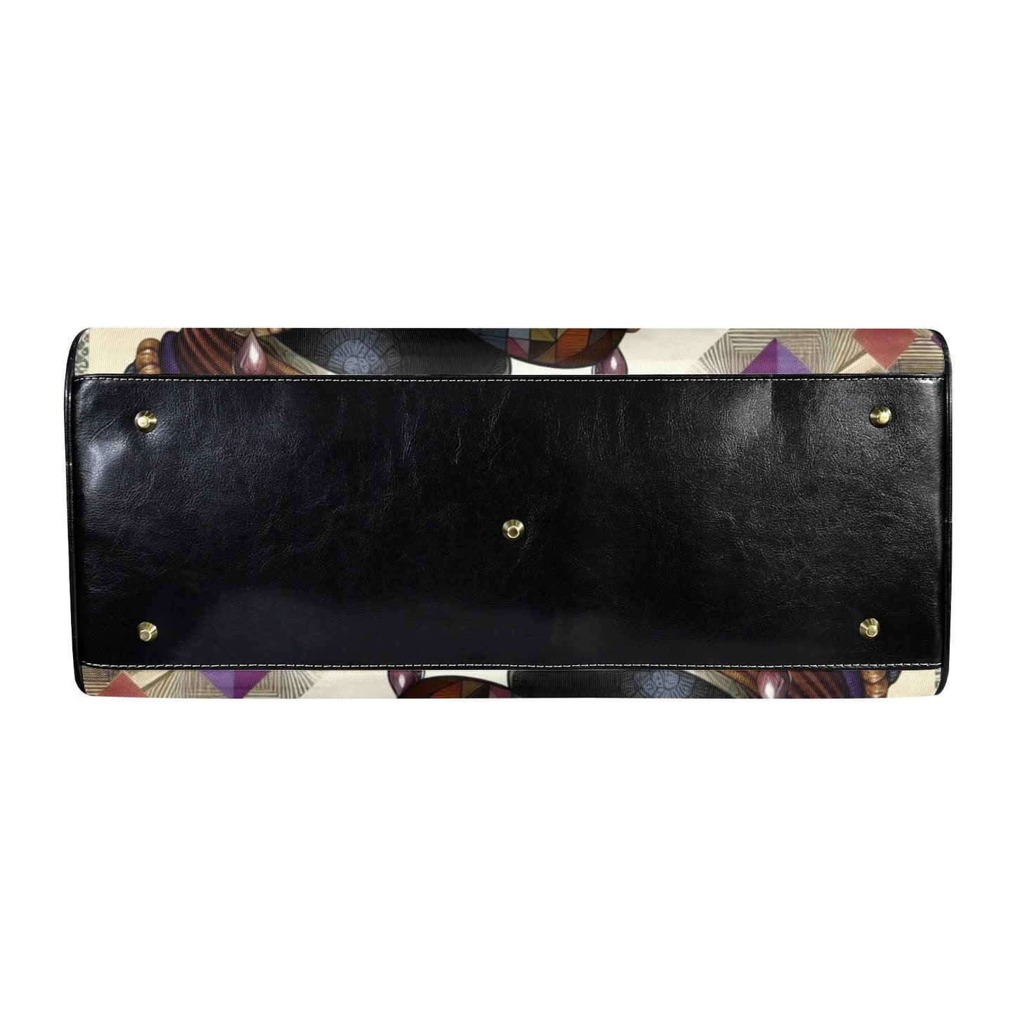 Mosaic Majesty: A Fusion of Tradition and Modernity - #2024 Large Capacity Travel Bag-Small (Black Short Patch) (1737)
