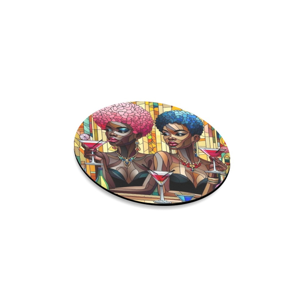 Round Coaster Set - Velvet's View - Sip & Savor - Exquisite Elegance Coaster Collection