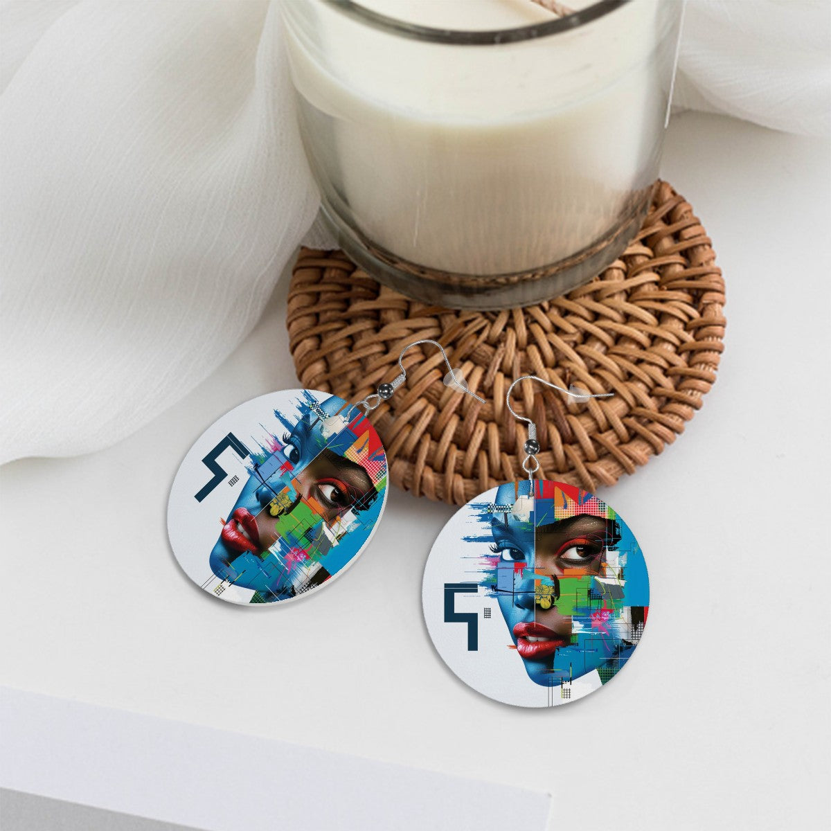 Leather Round Earrings - Velvet's View
