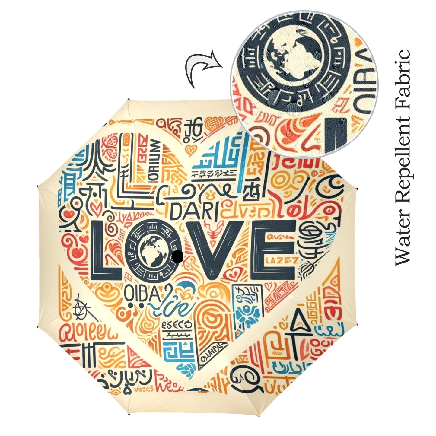 Radiant Hearts Collection - Semi-Automatic Foldable Umbrella (Model U12) - #2015