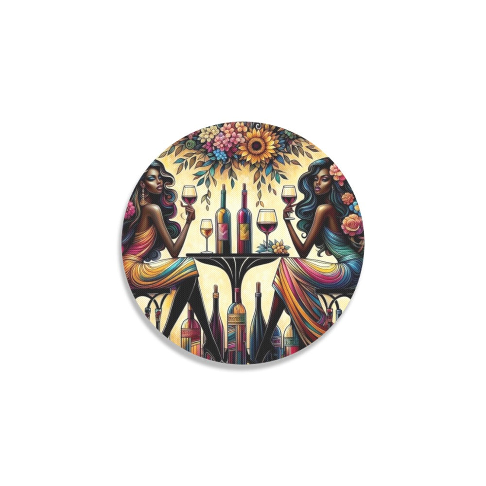 Round Coaster Set - Velvet's View - Sip & Savor - Exquisite Elegance Coaster Collection