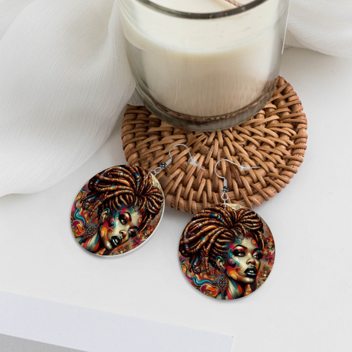 Leather Round Earrings - Velvet's View