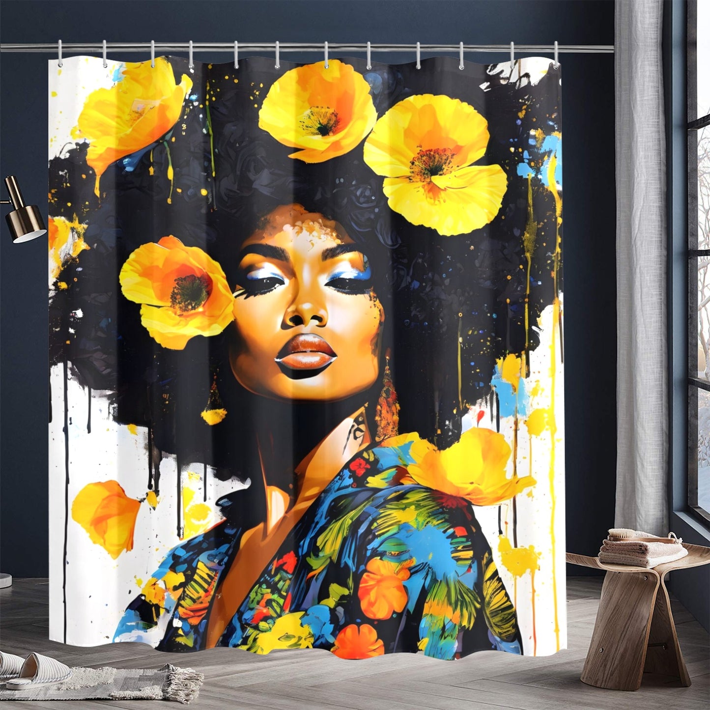 Shower Curtain 72"x84" - Velvet's View - Bold Elegance - The Poppy Collection 768