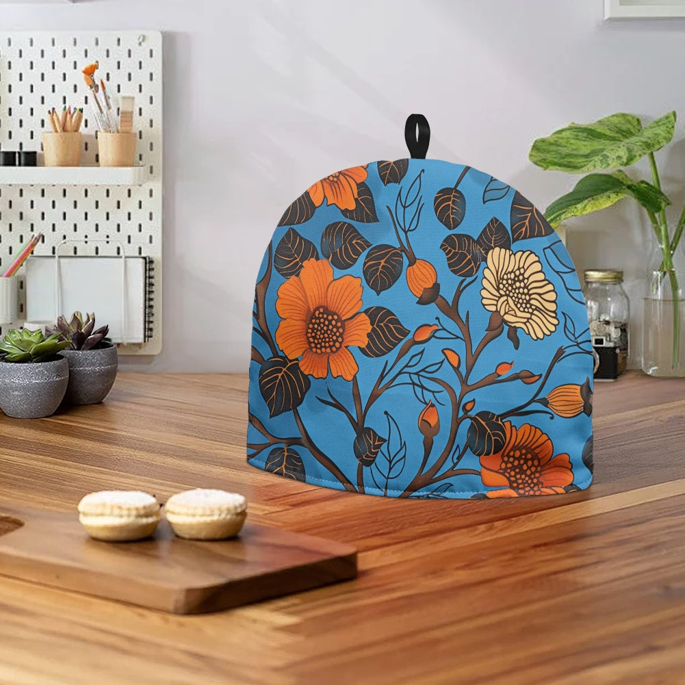 Cavcas Teapot Cover - Velvet's View - Elegant Adinkra-Inspired Fabric Collection -