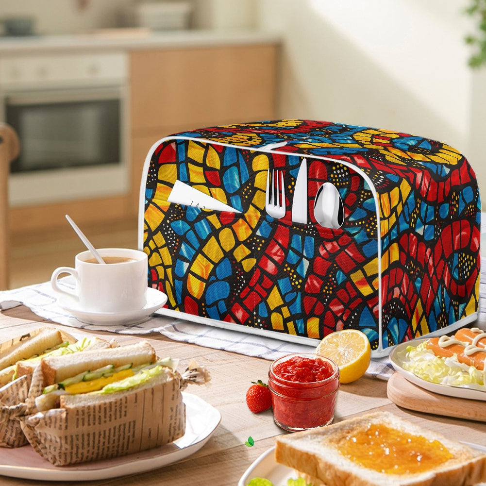 Elegant Adinkra-Inspired Fabric Collection -Toaster Cover - #2018