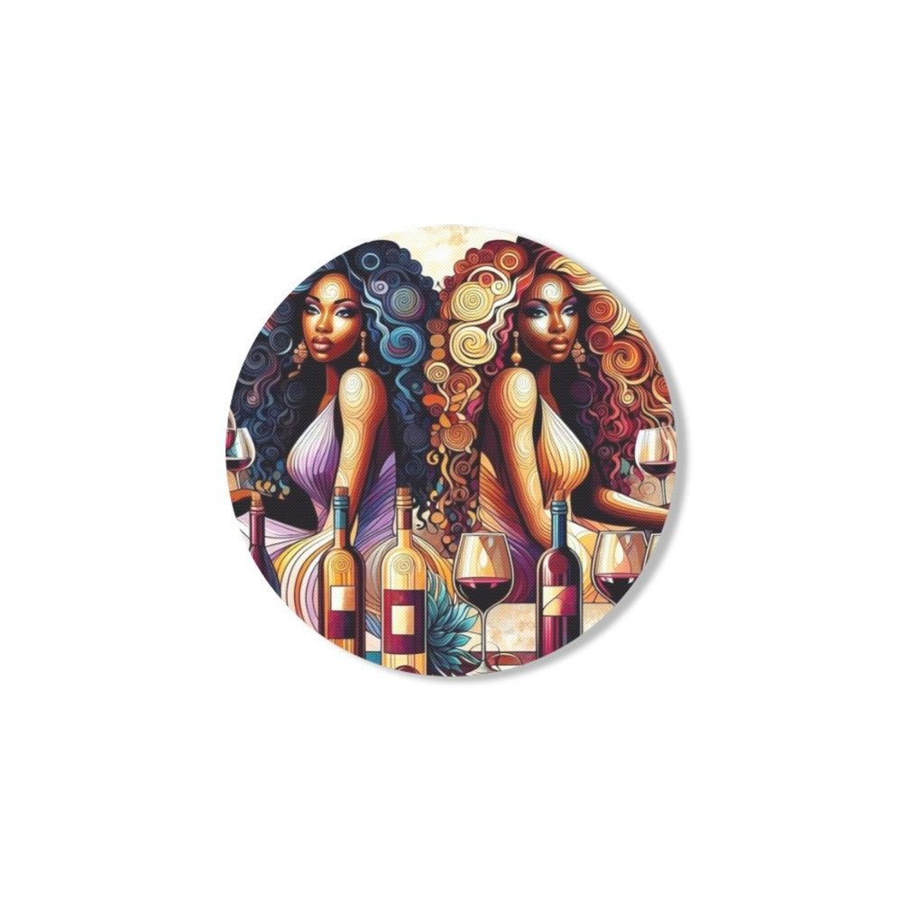 Round Coaster Set - Velvet's View - Sip & Savor - Exquisite Elegance Coaster Collection