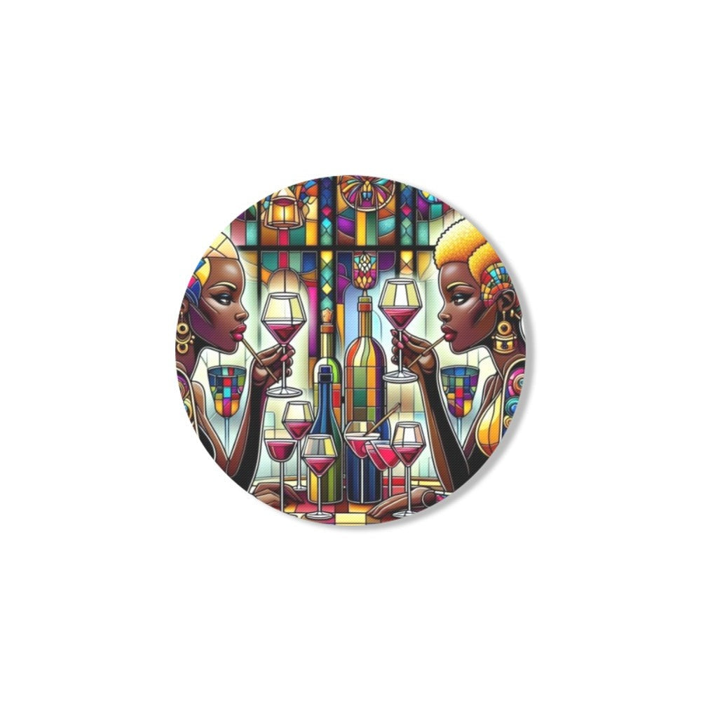 Round Coaster Set - Velvet's View - Sip & Savor - Exquisite Elegance Coaster Collection