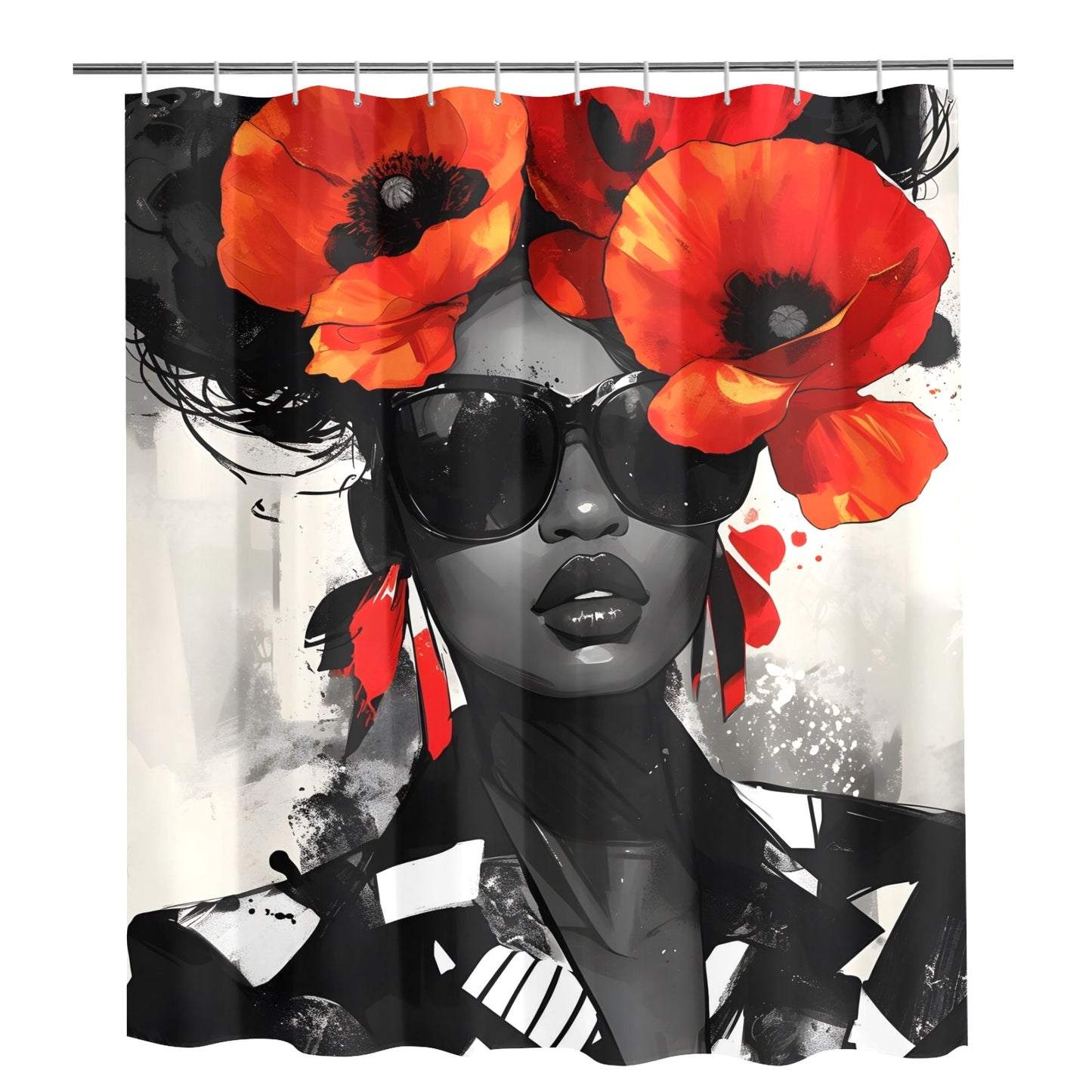 Shower Curtain 72"x84" - Velvet's View - Bold Elegance - The Poppy Collection 770
