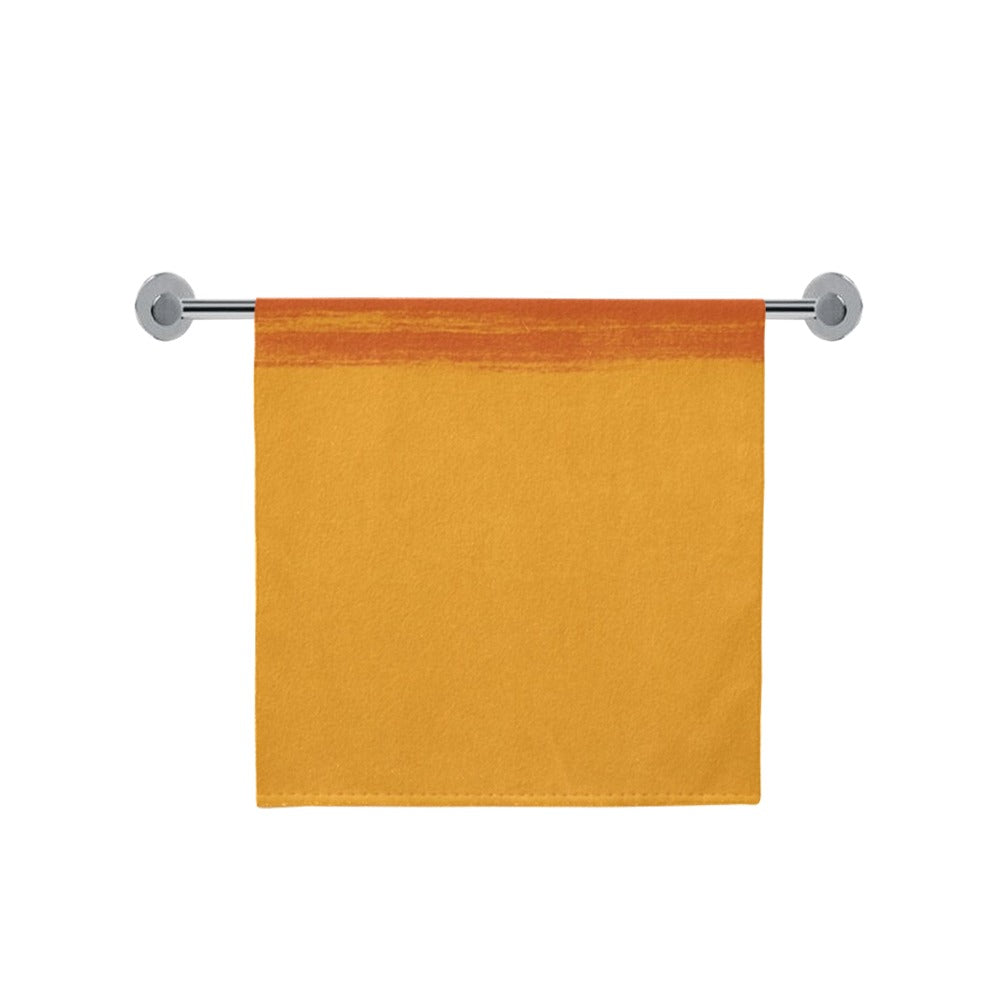 Modern Geometric Bathroom Set | Gold & Red Abstract Shower Curtain | Bold Afro-Inspired Bath Décor - Bath Towel 30"x56" – O853355