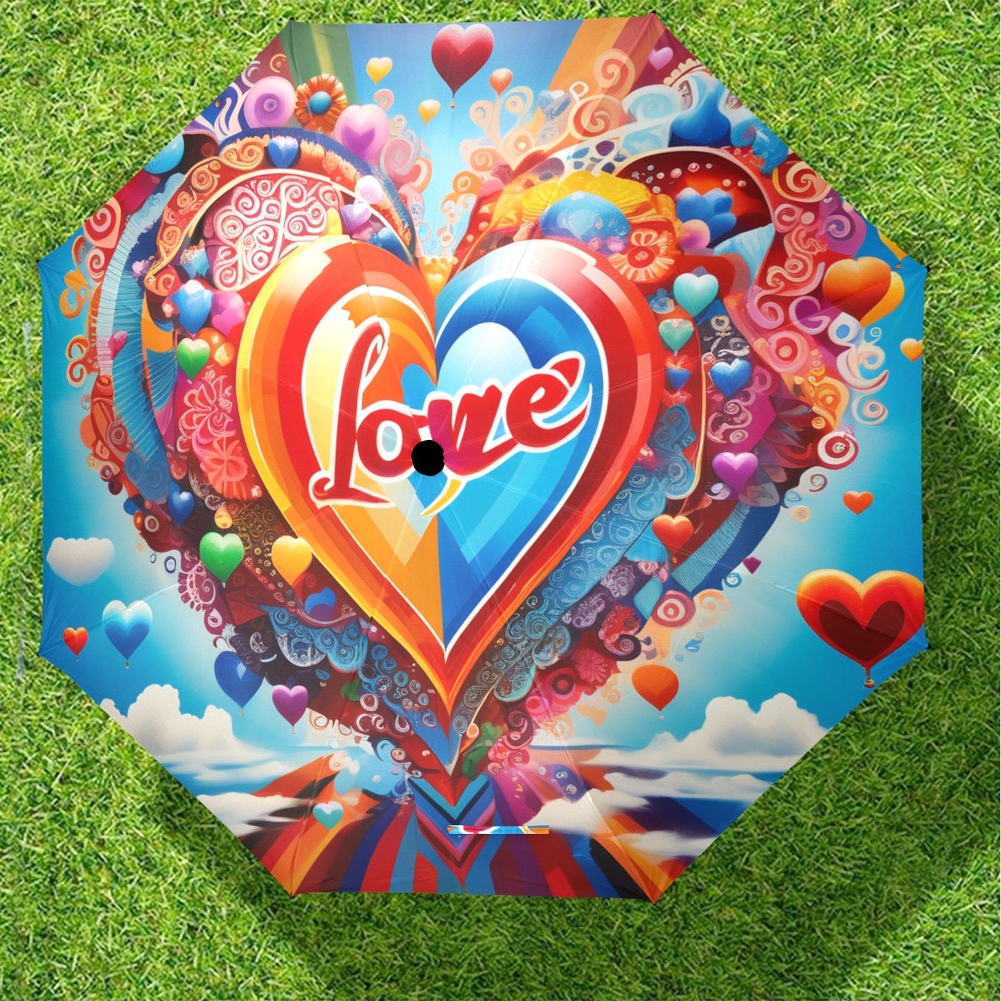 Radiant Hearts Collection - Semi-Automatic Foldable Umbrella (Model U12) - #2012
