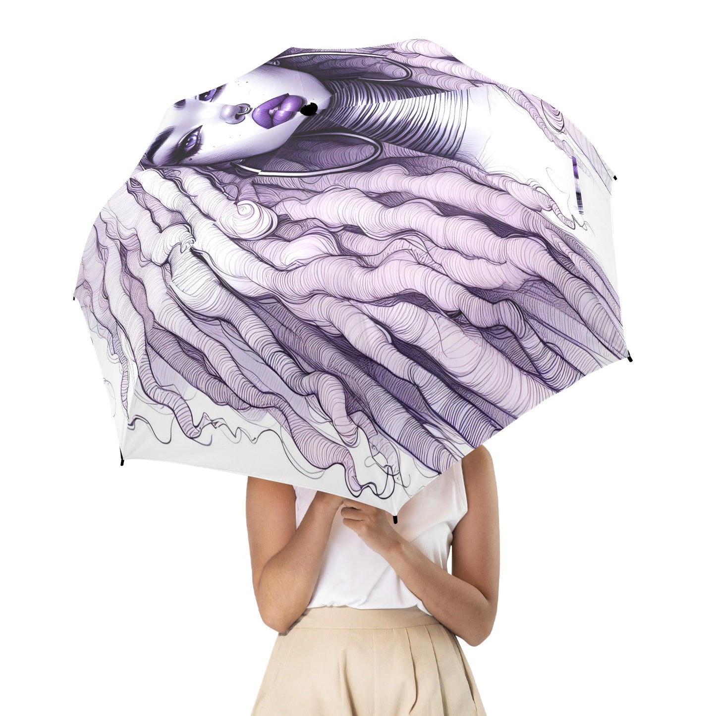 Ethereal Enchantment Umbrella - #2012 Semi-Automatic Foldable Umbrella (Model U12)
