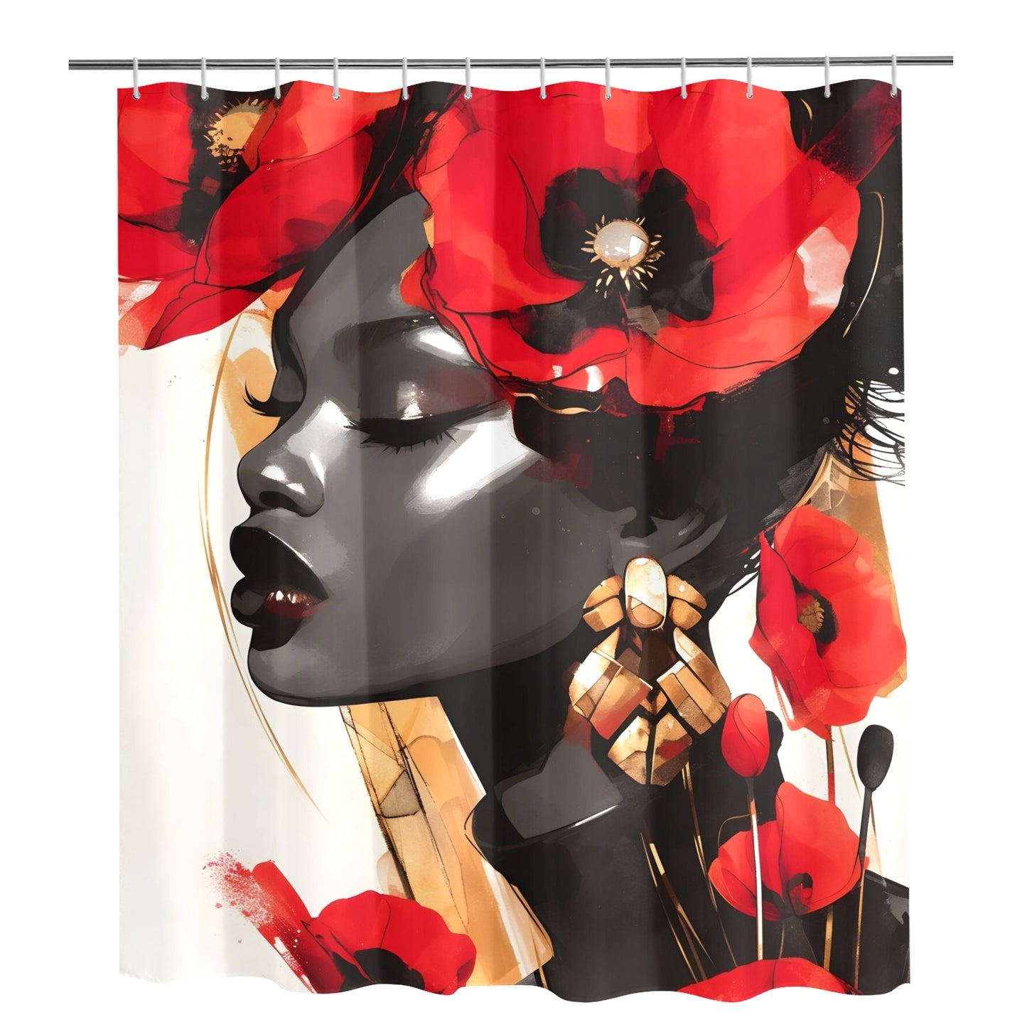 Shower Curtain 72"x84" - Velvet's View - Bold Elegance - The Poppy Collection 766
