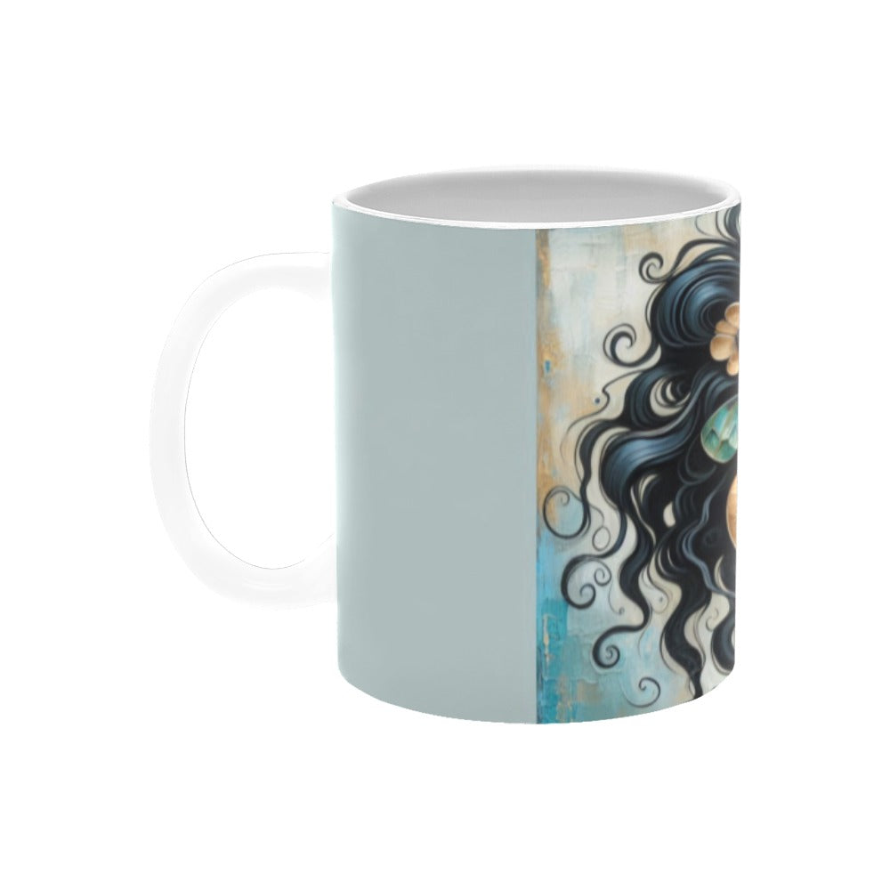 Bold & Beautiful: Afrocentric Digital Art Collection - White Mug(11OZ) - #2012