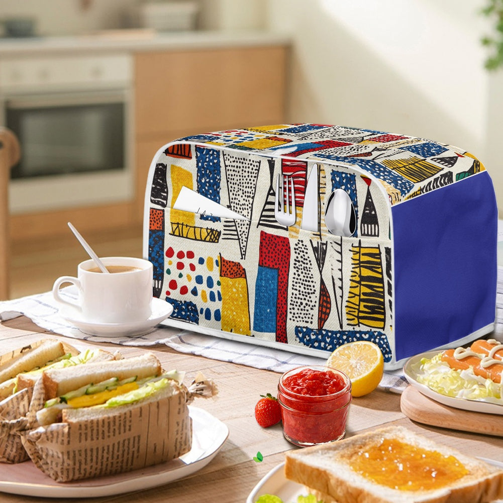 Elegant Adinkra-Inspired Fabric Collection -Toaster Cover - #2021