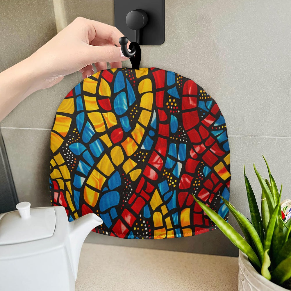Cavcas Teapot Cover - Velvet's View - Elegant Adinkra-Inspired Fabric Collection -