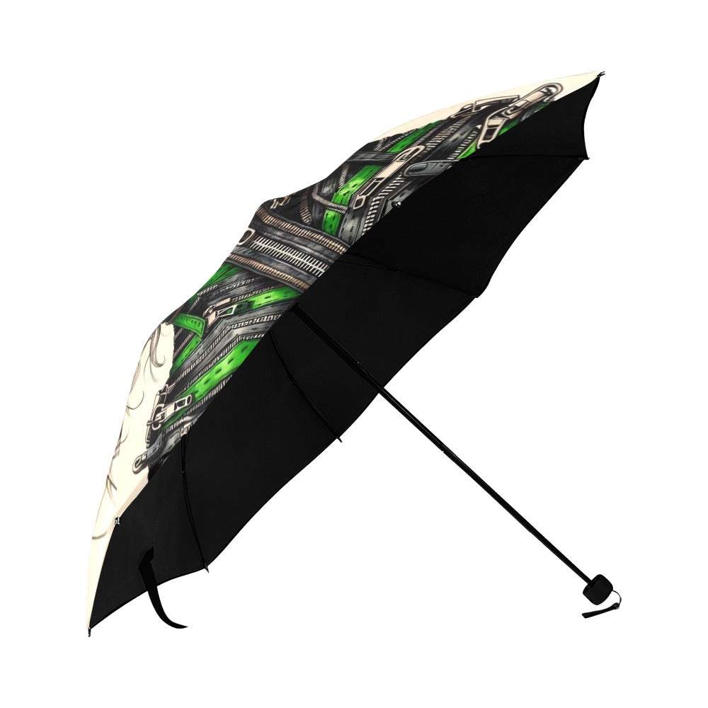 Anti-UV Foldable Umbrella - Velvet's View - Mechanical Muse - The Fusion of Fashion and Futurism