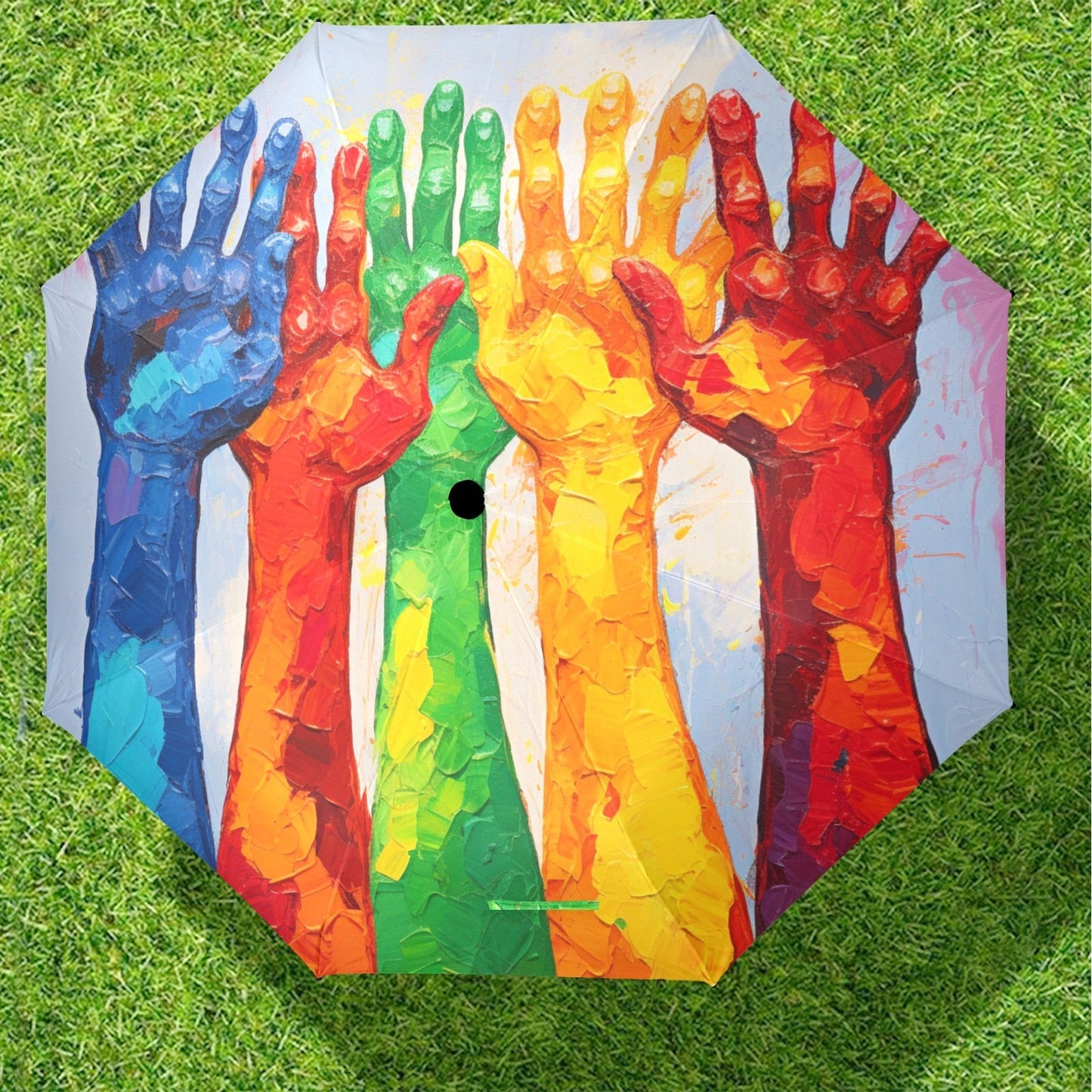 Radiant Hearts Collection - Semi-Automatic Foldable Umbrella (Model U12) - #2012