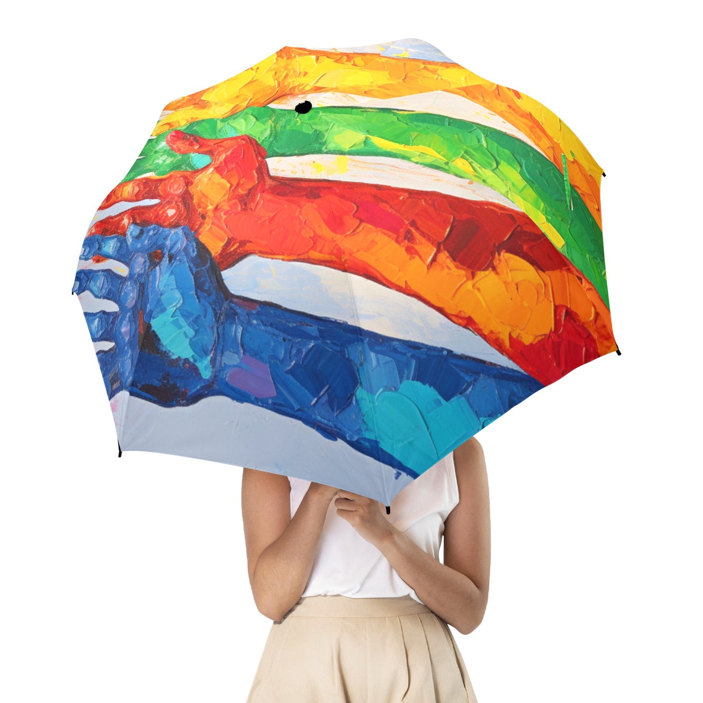 Radiant Hearts Collection - Semi-Automatic Foldable Umbrella (Model U12) - #2012