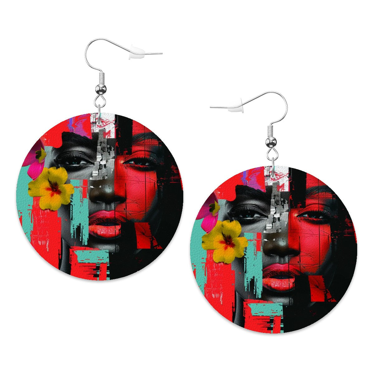 Leather Round Earrings - Velvet's View