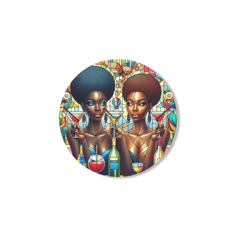 Round Coaster Set - Velvet's View - Sip & Savor - Exquisite Elegance Coaster Collection