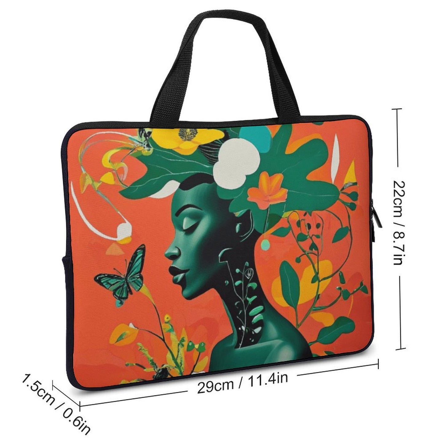Laptop Bag - Black Girl Art - Velvet’s View - Artistic Laptop Covers Collection - Laptop Bag (Multiple Sizes) #2049